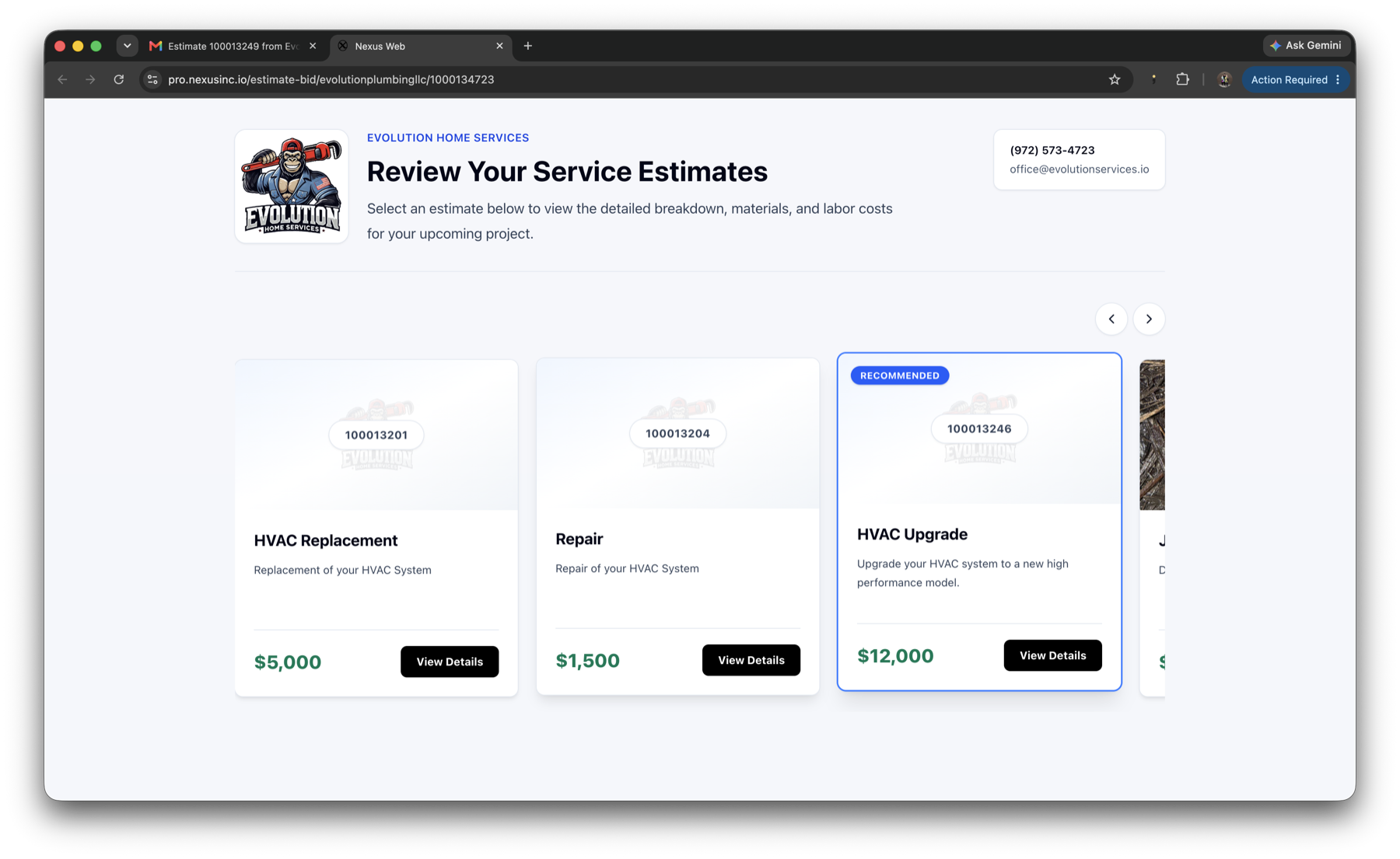 Estimate templates in Nexus for Electrical estimating software, supporting diagnostic calls, panel upgrades, rewires, installations, and phased project work