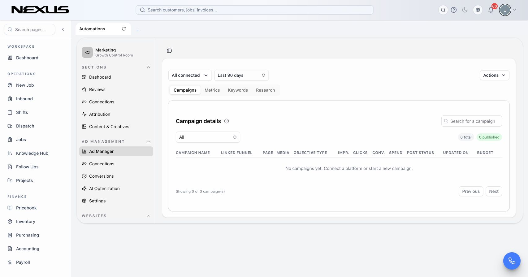 MarketingAI product interface